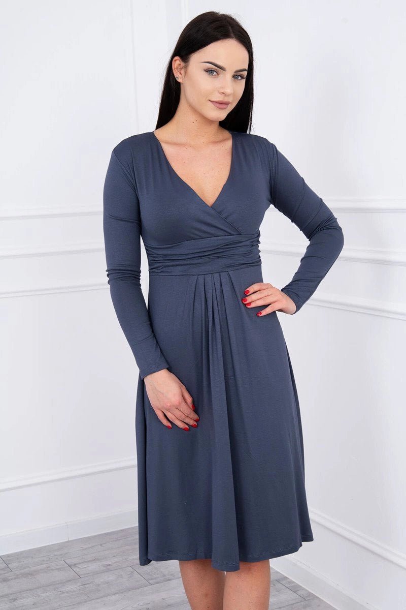 Long sleeve dress 8315 / – Graphite цвет / color | Lexline Fashion
