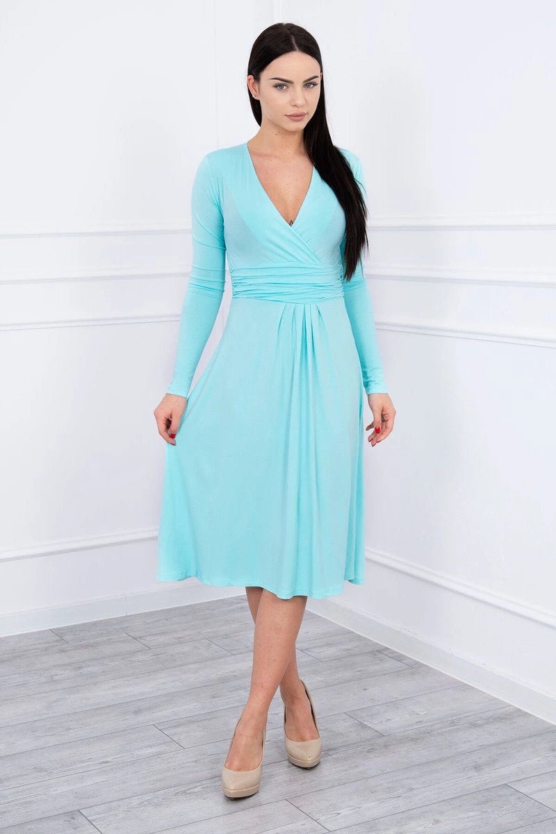 Long sleeve dress 8315 / – Mint цвет / color | Lexline Fashion
