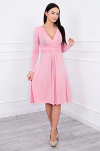Long sleeve dress 8315 / – Powder цвет / color | Lexline Fashion