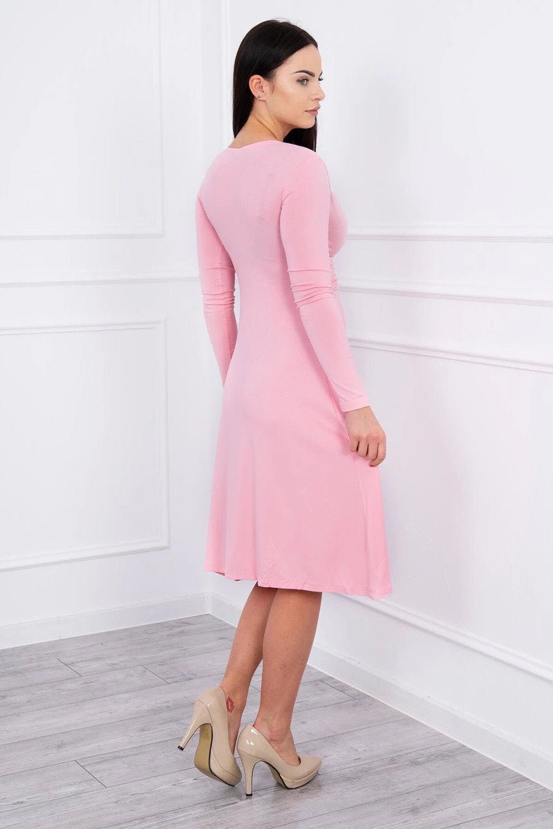 Long sleeve dress 8315 / – Powder цвет / color | Lexline Fashion