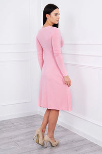 Long sleeve dress 8315 / – Powder цвет / color | Lexline Fashion