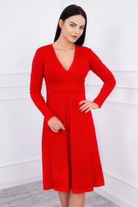 Long sleeve dress 8315 / – Red цвет / color | Lexline Fashion