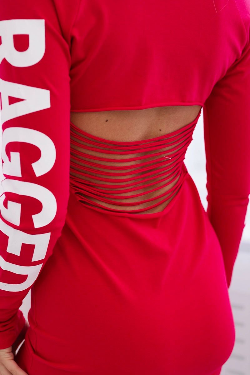 Long sleeve dress 8828 / – Fuchsia цвет / color | Lexline Fashion