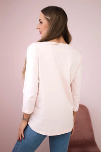 Long sleeve T-Shirt with a print 66791 / – Red цвет / color | Lexline Fashion