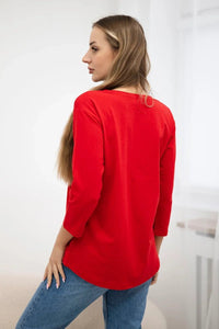 Long sleeve T-Shirt with a print 66795 / – Black цвет / color | Lexline Fashion