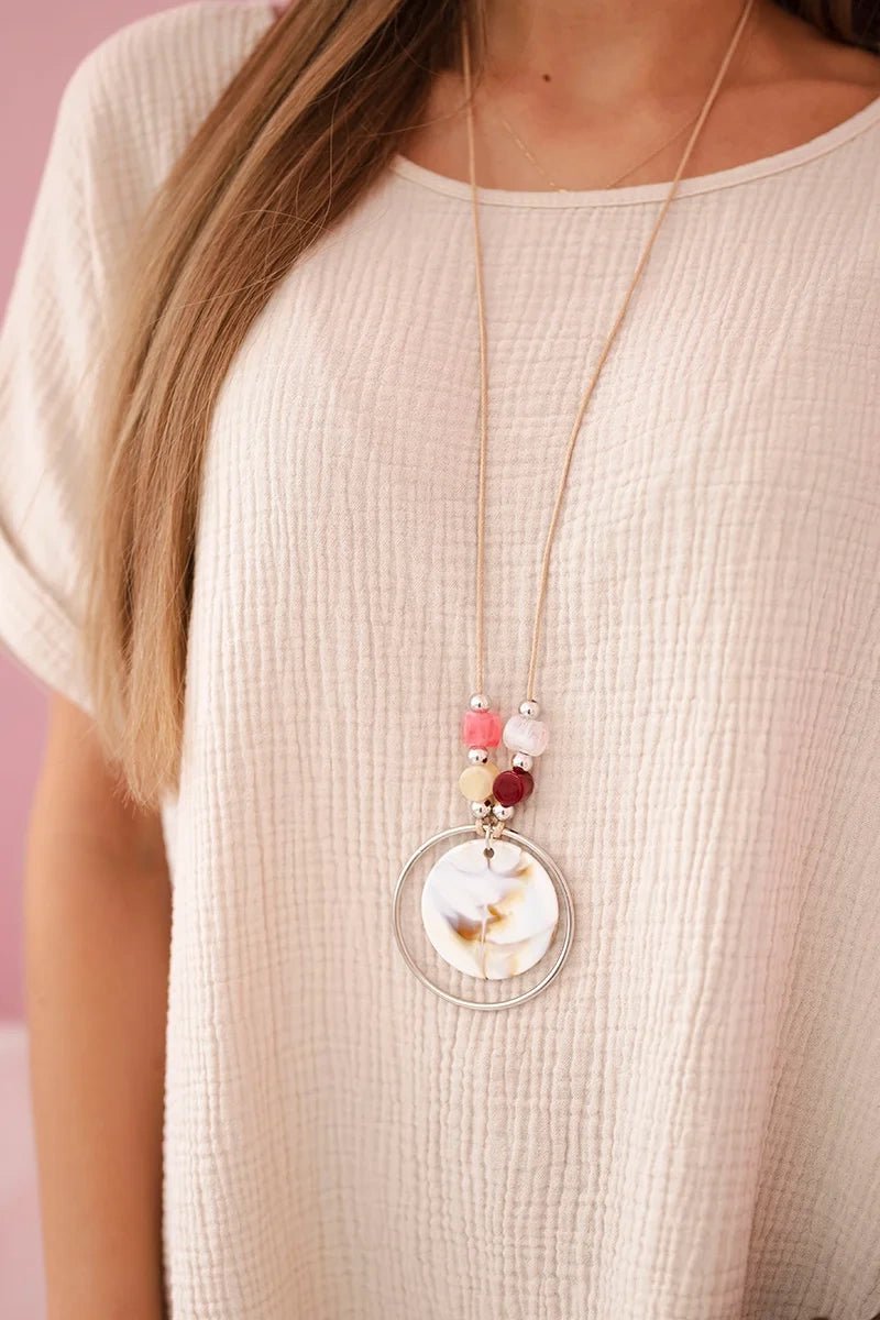 Muslin blouse with necklace IT - 68 / – Beige цвет / color | Lexline Fashion