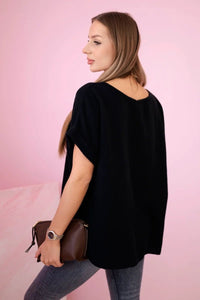 Muslin blouse with necklace IT - 68 / – Black цвет / color | Lexline Fashion
