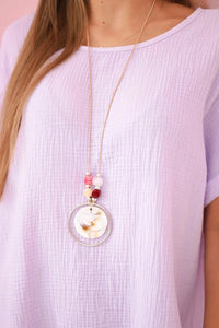 Muslin blouse with necklace IT - 68 / – Purple || Light цвет / color | Lexline Fashion