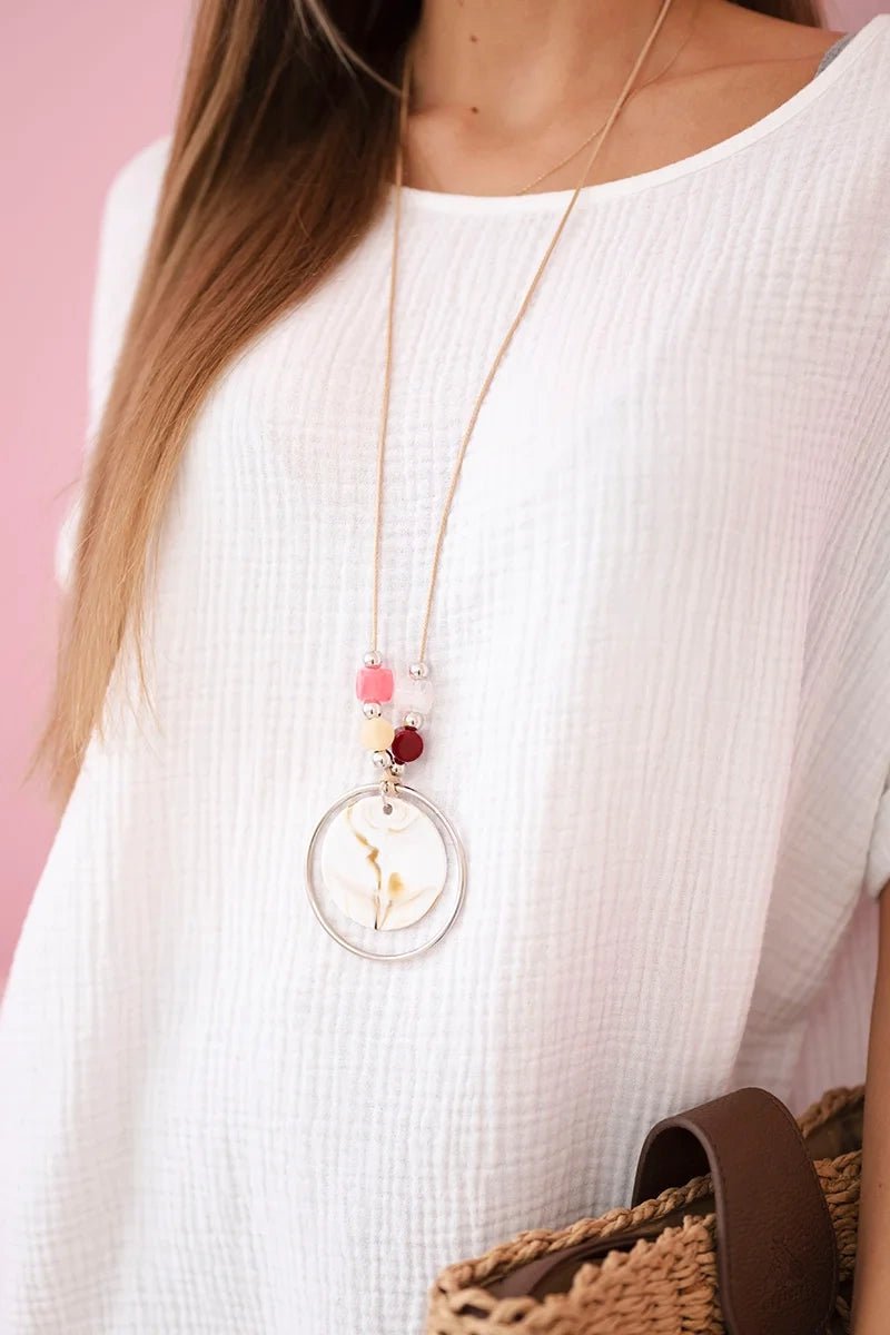Muslin blouse with necklace IT - 68 / – White цвет / color | Lexline Fashion