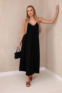 Muslin dress with straps ART88534 / – Black цвет / color | Lexline Fashion