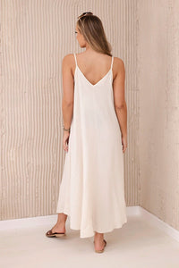 Muslin dress with straps ART88534 / – Light || Beige цвет / color | Lexline Fashion