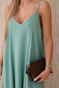 Muslin dress with straps ART88534 / – Mint || Dark цвет / color | Lexline Fashion