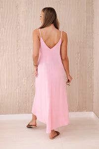 Muslin dress with straps ART88534 / – Pink || Light цвет / color | Lexline Fashion