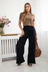 Muslin pants 3204 / – Black цвет / color | Lexline Fashion