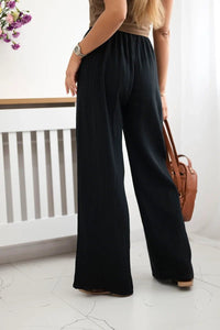 Muslin pants 3204 / – Black цвет / color | Lexline Fashion