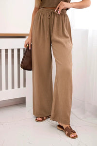 Muslin pants 3204 / – Camel цвет / color | Lexline Fashion