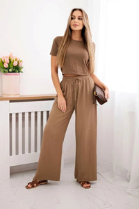 Muslin pants 3204 / – Camel цвет / color | Lexline Fashion