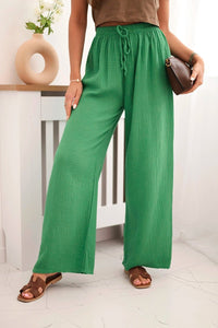 Muslin pants 3204 / – Green цвет / color | Lexline Fashion