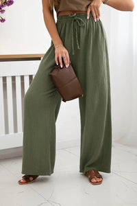 Muslin pants 3204 / – Khaki цвет / color | Lexline Fashion