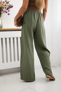 Muslin pants 3204 / – Khaki цвет / color | Lexline Fashion