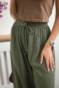 Muslin pants 3204 / – Khaki цвет / color | Lexline Fashion