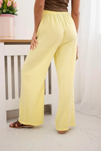 Muslin pants 3204 / – Yellow цвет / color | Lexline Fashion
