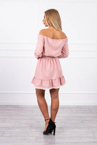 Off - the - shoulder dress 66046 / – Powder цвет / color | Lexline Fashion