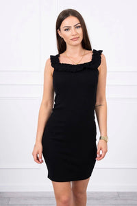 Off - the - shoulder dress 9097 / – Black цвет / color | Lexline Fashion