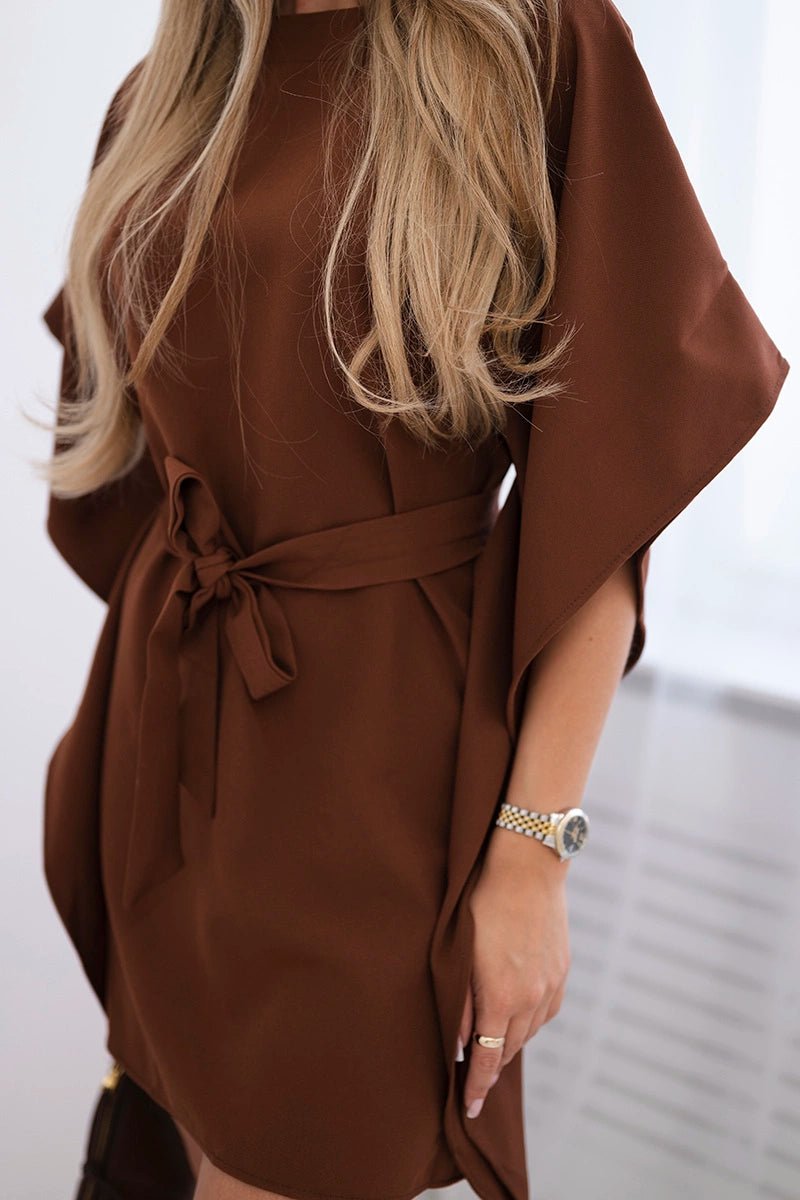 Oversize dress 9016 / – Brown цвет / color | Lexline Fashion