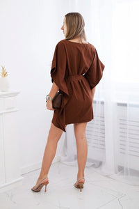 Oversize dress 9016 / – Brown цвет / color | Lexline Fashion