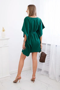 Oversize dress 9016 / – Green || Dark цвет / color | Lexline Fashion