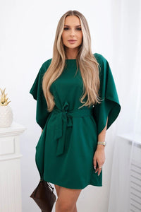 Oversize dress 9016 / – Green || Dark цвет / color | Lexline Fashion