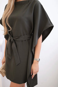 Oversize dress 9016 / – Khaki цвет / color | Lexline Fashion