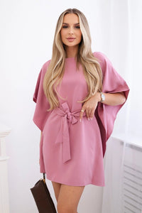 Oversize dress 9016 / – Pink || Dark цвет / color | Lexline Fashion