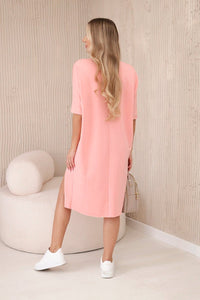 Oversize dress 9335 / – Apricot цвет / color | Lexline Fashion