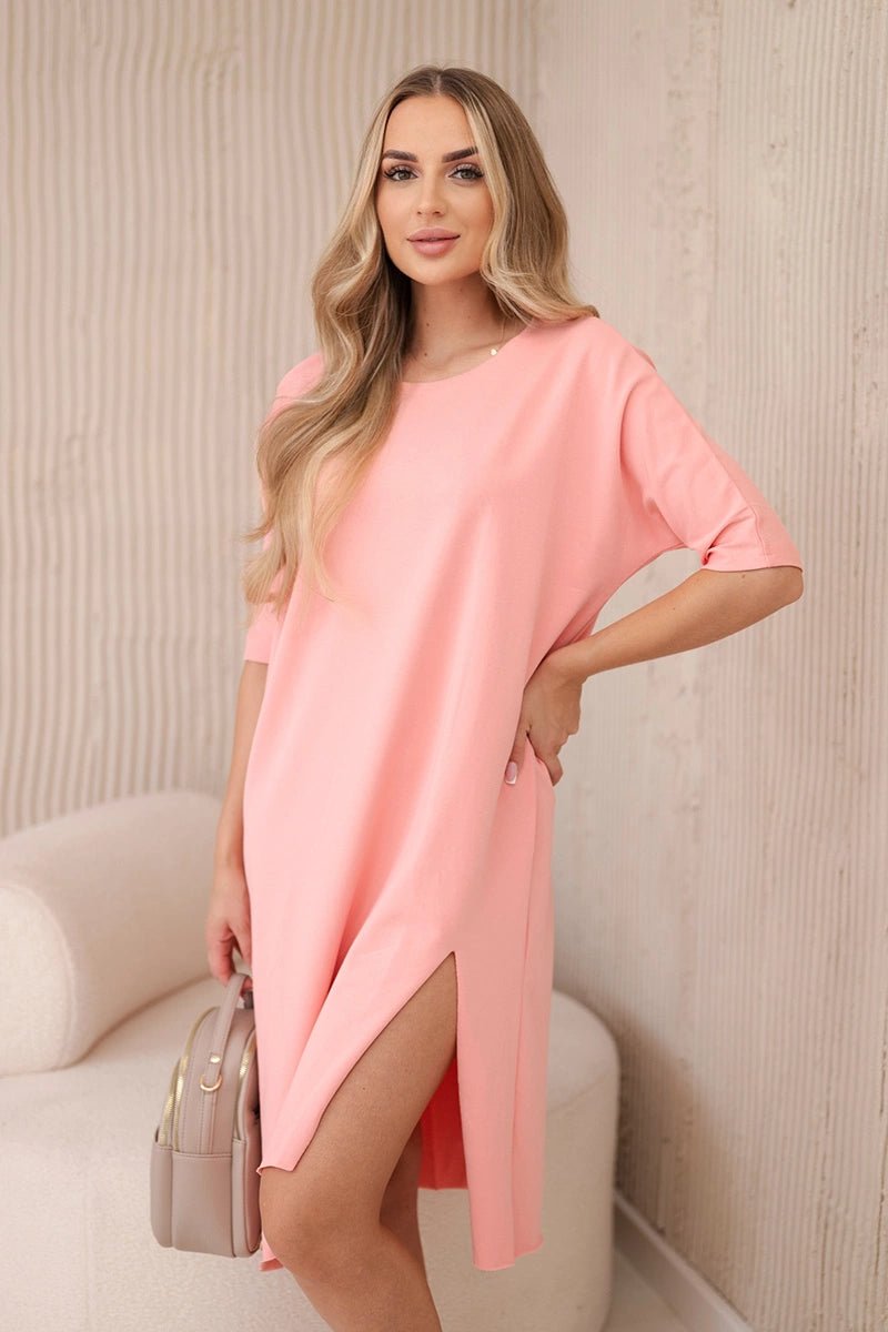 Oversize dress 9335 / – Apricot цвет / color | Lexline Fashion