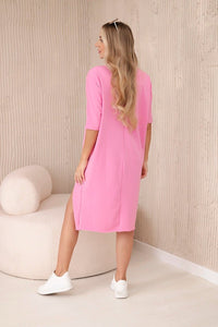 Oversize dress 9335 / – Pink || Light цвет / color | Lexline Fashion