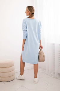 Oversize dress 9395 / – Blue цвет / color | Lexline Fashion