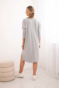 Oversize dress 9395 / – Gray цвет / color | Lexline Fashion