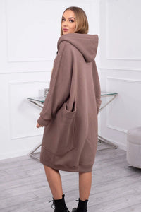 Oversize hoodie 9383 / – Mocca цвет / color | Lexline Fashion