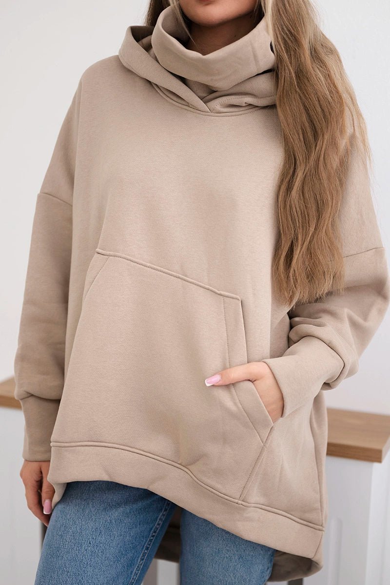 Oversize insulated sweatshirt 9374 / – Light || Beige цвет / color | Lexline Fashion