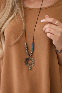Oversized blouse with pendant IT - 31 / – Camel цвет / color | Lexline Fashion
