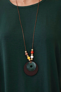 Oversized blouse with pendant IT - 31 / – Dark || green цвет / color | Lexline Fashion