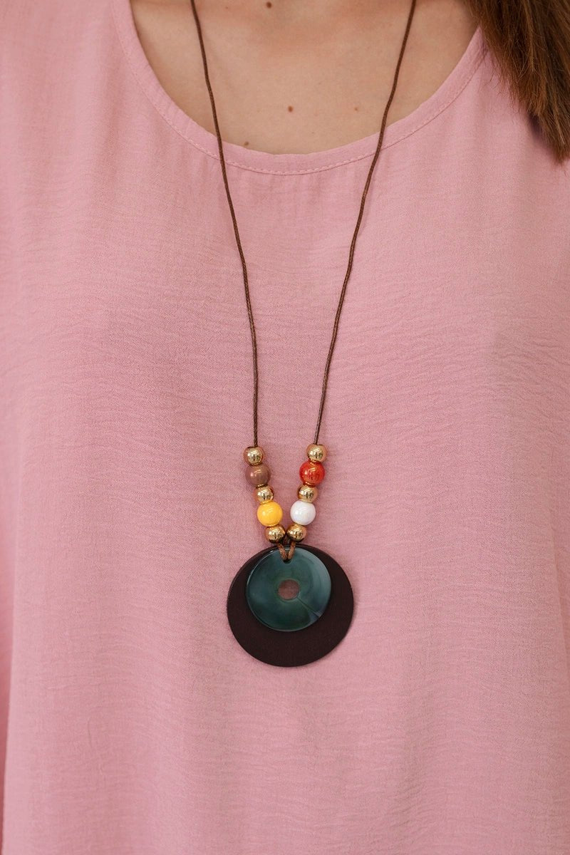 Oversized blouse with pendant IT - 31 / – Dark || pink цвет / color | Lexline Fashion