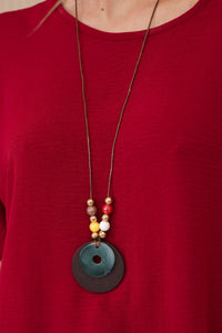 Oversized blouse with pendant IT - 31 / – Maroon цвет / color | Lexline Fashion