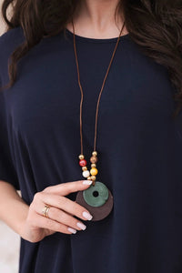 Oversized blouse with pendant IT - 31 / – Navy blue цвет / color | Lexline Fashion