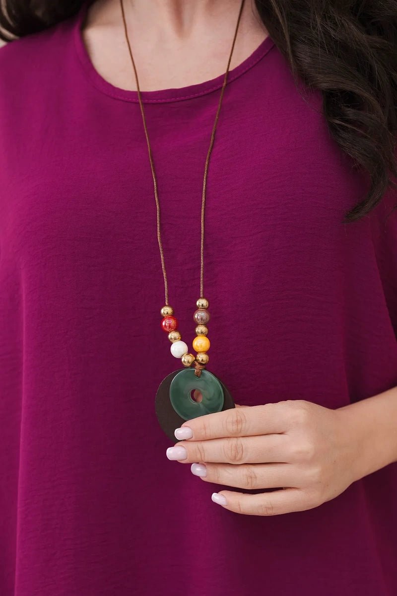 Oversized blouse with pendant IT - 31 / – Plum цвет / color | Lexline Fashion