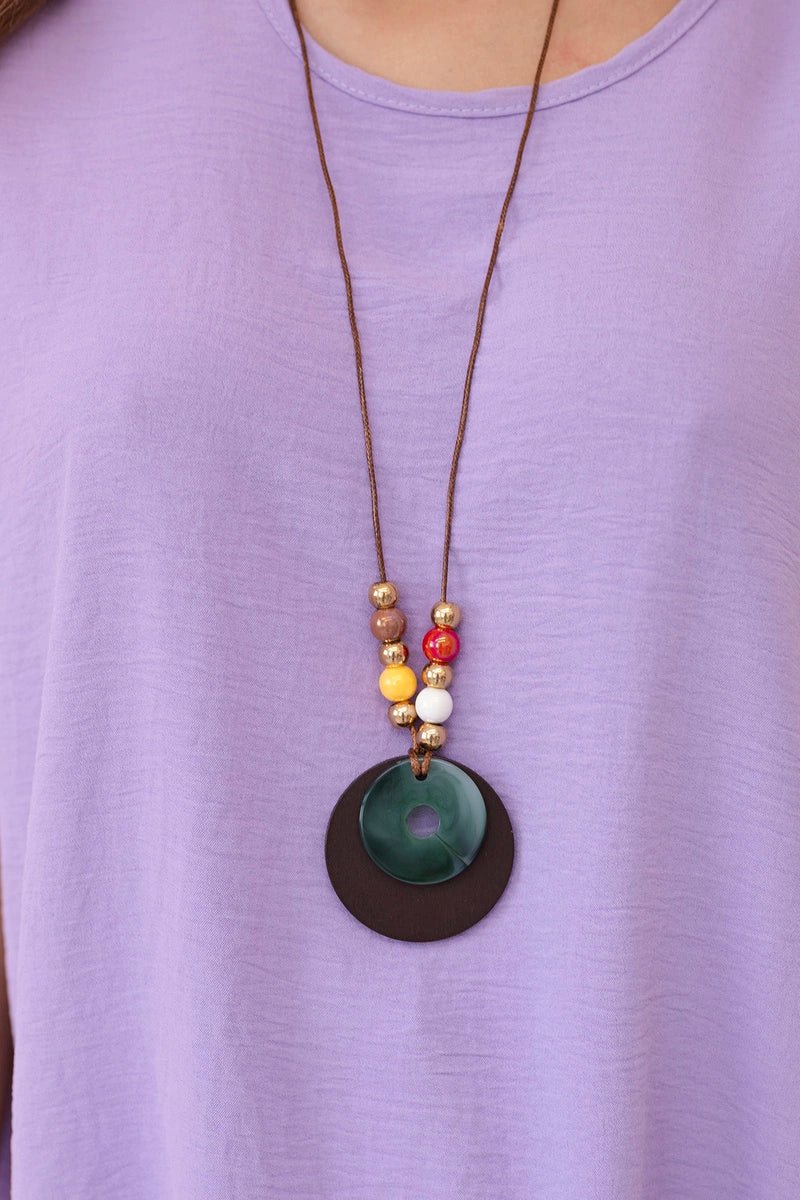 Oversized blouse with pendant IT - 31 / – Purple || Light цвет / color | Lexline Fashion