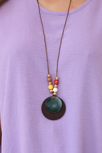 Oversized blouse with pendant IT - 31 / – Purple || Light цвет / color | Lexline Fashion