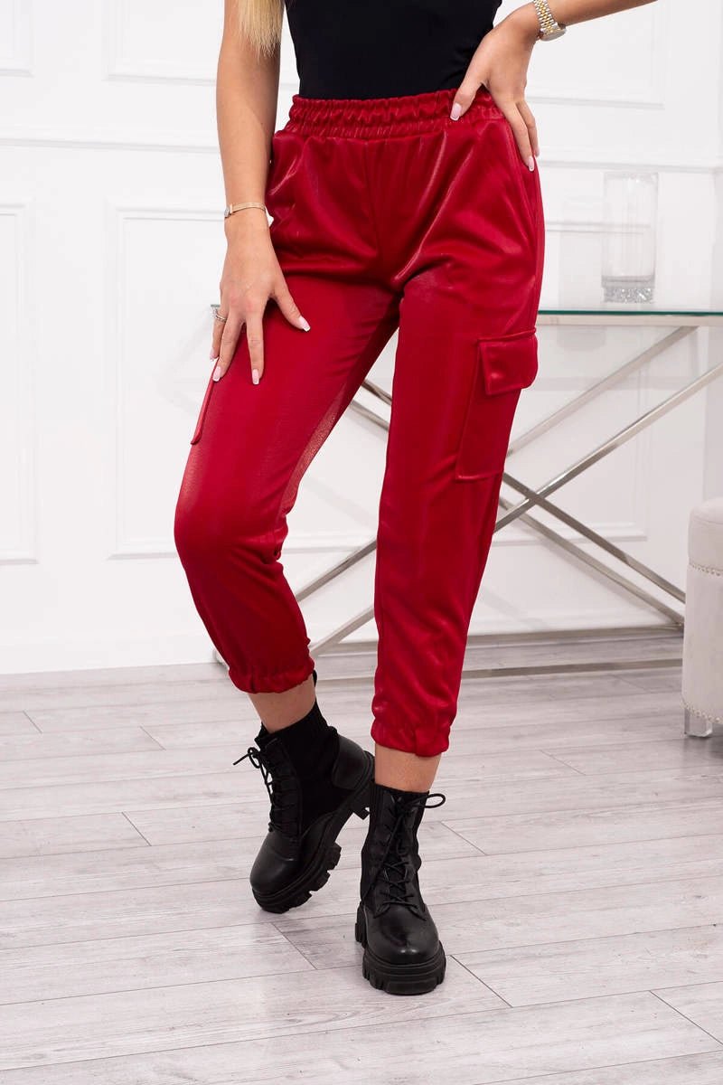 Pants cargo D4 / – Maroon цвет / color | Lexline Fashion